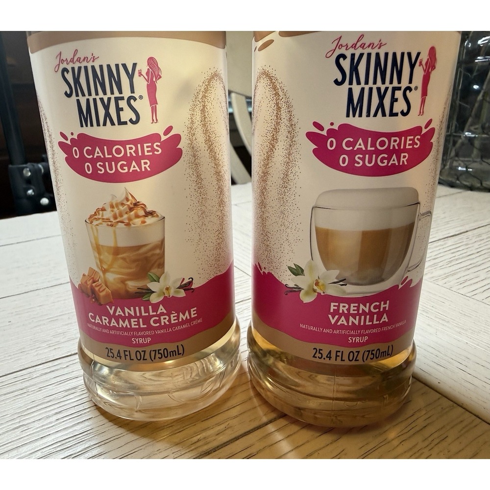 Jordan's Skinny Mixes Syrup 0 Calories 0 Sugar 25.4 FL OZ 750mL, 2 Bottles NEW - Picture 2 of 5